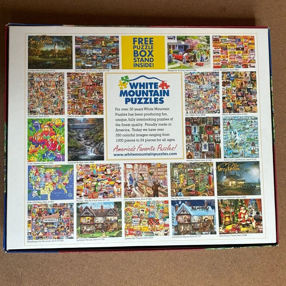 White Mountain Puzzle Lake Winnipesaukee Squam Lakes Region NH Map 1000 Pieces
